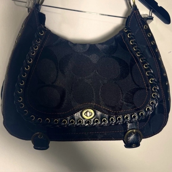 Coach limited edition brown Shoulder Bag with Decorative Metal Details - Picture 1 of 17